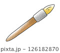 ゆるめシンプル太め丸筆　アナログ風 126182870
