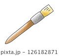 ゆるめシンプル太め平筆　アナログ風 126182871