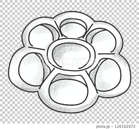 Loose and simple plum plate, analog style Loose and simple plum plate, analog style 126182872