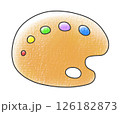 ゆるめシンプル画家パレット　アナログ風 126182873