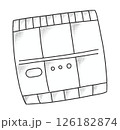 ゆるめシンプル白パレット　アナログ風 126182874