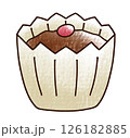 ゆるめシンプルなカップチョコ　アナログ風 126182885
