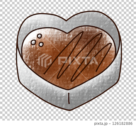 Simple and relaxed chocolate in a heart cup - Analog style Simple and relaxed chocolate in a heart cup - Analog style 126182886