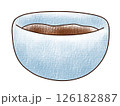 ゆるめシンプルなチョコ生地の入ったボウル　アナログ風 126182887