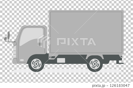 Truck and delivery vehicle illustration material 126183047
