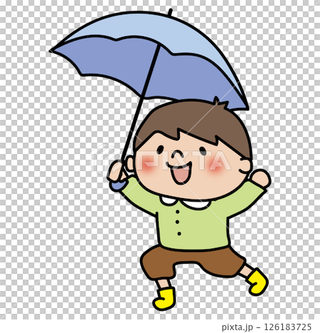 拿著傘的孩子(男孩2) 拿著傘的孩子(男孩2) 126183725