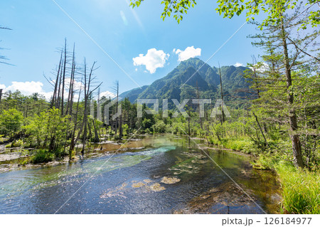 ＜長野＞上高地の絶景　岳沢湿原と六百山 126184977
