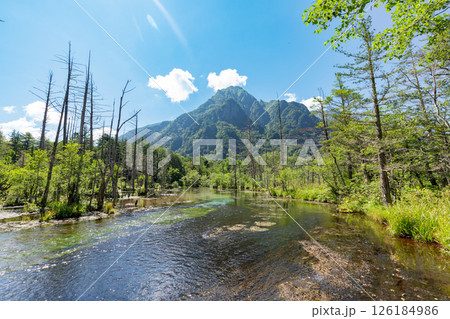 ＜長野＞上高地の絶景　岳沢湿原と六百山 126184986