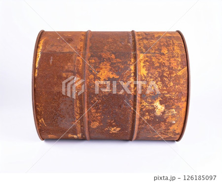 Abandoned Rusty Iron Drum 126185097