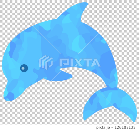 Cute dolphin illustration vector material Cute dolphin illustration vector material 126185135