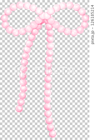 Cute Pink Pearl Ribbon Bow Watercolor Vintage y2k Stlye Cute Pink Pearl Ribbon Bow Watercolor Vintage y2k Stlye 126185214