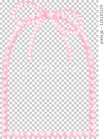 Pink Pearl Frame Arch Modern shape with ribbon bow watercolor Pink Pearl Frame Arch Modern shape with ribbon bow watercolor 126185220