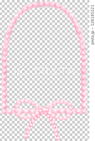 Playful Pink Pearl Frame Arch Modern shape with ribbon bow watercolor Playful Pink Pearl Frame Arch Modern shape with ribbon bow watercolor 126185221