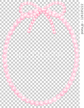 Playful Pink Pearl Frame Oval Shape with ribbon bow watercolor Playful Pink Pearl Frame Oval Shape with ribbon bow watercolor 126185222