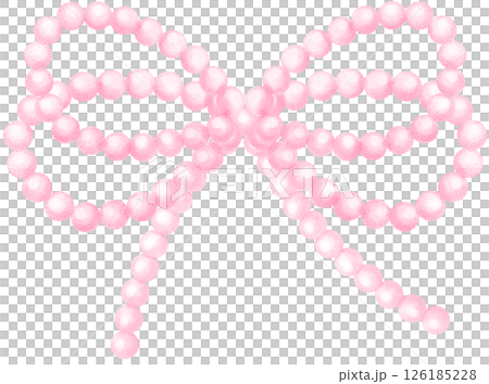 Pink Pearl Double Bow Watercolor Vintage y2k Stlye 126185228