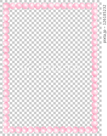 Pink Pearl Rectangle frame shape watercolor 126185232