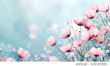 spring flowers on a background 126185663