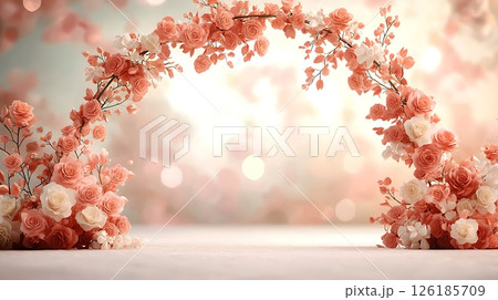 vintage background with autumn leaves 126185709