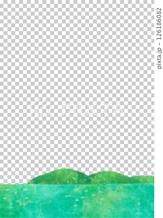 Simple hand-drawn sea illustration material landscape 126186082