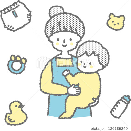 保育士と赤ちゃん 126186249