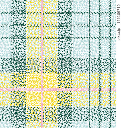 点で描いたチェックシームレスパターン 126186710