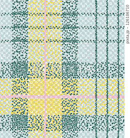 点で描いたチェックシームレスパターン 126186710