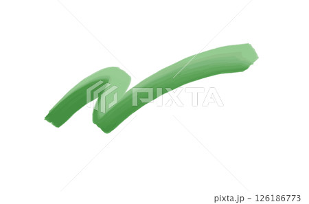 水彩手書きのチェックマークのベクターイラスト 126186773