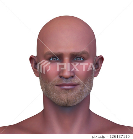 男性の顔アップ 男性の顔アップ 126187110