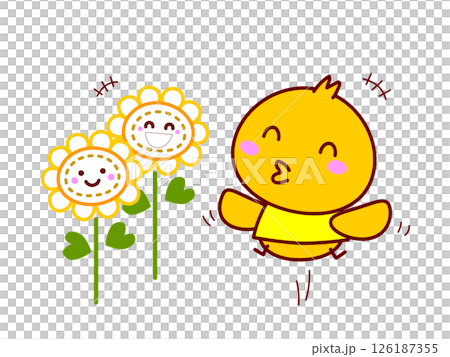 Chick and Sunflower Chick and Sunflower 126187355