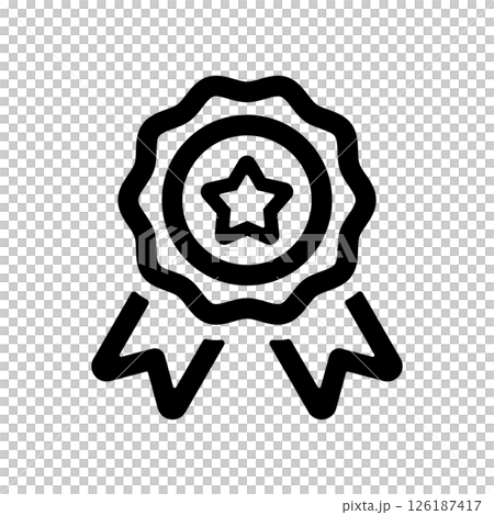 星のメダルのアイコンイラスト 126187417
