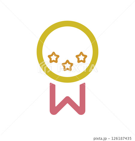 星が書かれたメダルのアイコンイラスト 星が書かれたメダルのアイコンイラスト 126187435
