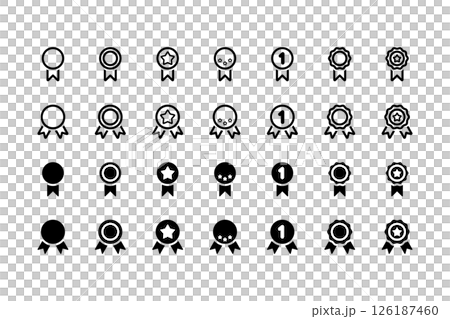 メダルのアイコンイラストセット 126187460