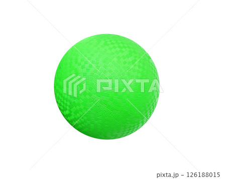 Classic green dodgeball ball, rubber ball, isolated on white background. Classic green dodgeball ball, rubber ball, isolated on white background. 126188015