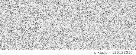 Black random noise texture. Rough grain noise overlay background. Abstract grunge gritty snow dots wallpaper. Distress gritty dust backdrop with particles, speckles, drops, specks, flecks. Vector 126188016