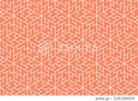 The geometric pattern with lines. Seamless vector background. White and pink texture. Graphic modern pattern. Simple lattice graphic design 126188029