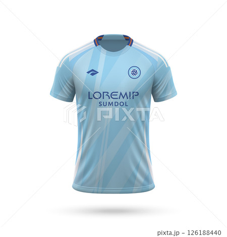 3d realistic soccer jersey in New York City style, football club shirt template 3d realistic soccer jersey in New York City style, football club shirt template 126188440