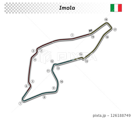 Imola circuit for motorsport and autosport 126188749