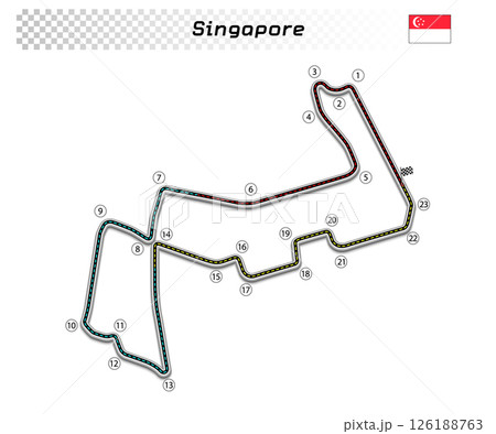 Singapore circuit for motorsport and autosport 126188763