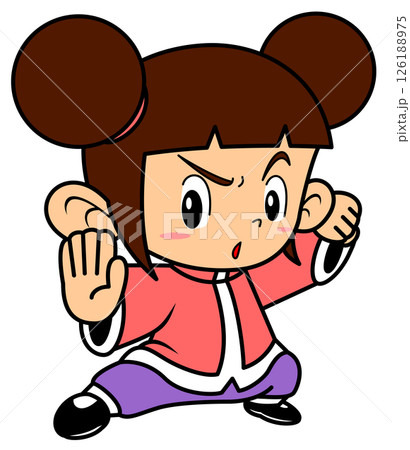 カンフーする少女 126188975