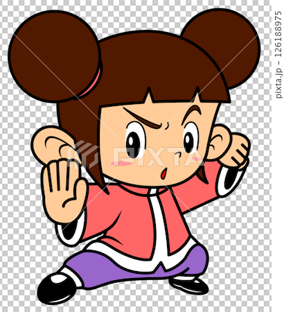 カンフーする少女 126188975