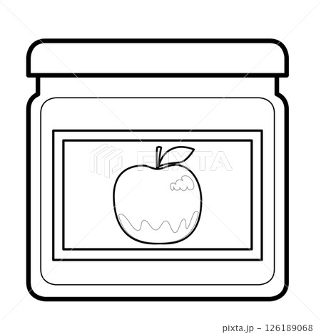 りんごジャムのイラスト りんごジャムのイラスト 126189068