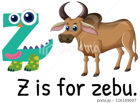 Alphabet Illustration: Z is for Zebu 126189087