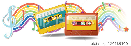Retro Music Vibes with Cassette Tapes 126189100