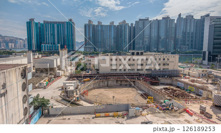 May 11 2025 Construction Site with High Rise Buildings in Modern Cityscape 126189253