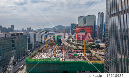 May 11 2025 Development Scene Featuring Construction Site and Cityscape Skyline 126189254