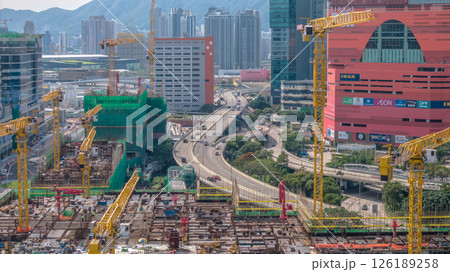 May 11 2025 Development Scene Featuring Construction Site and Cityscape Skyline 126189258