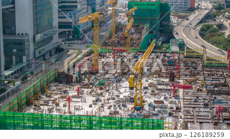 May 11 2025 Development Scene Featuring Construction Site and Cityscape Skyline 126189259