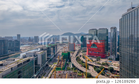 May 11 2025 Development Scene Featuring Construction Site and Cityscape Skyline 126189260