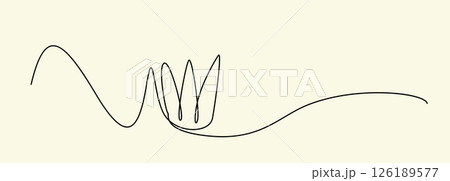 Continuous Thin Line Crown, Minimalist Crowns Drawing, One Line Art King Symbol 126189577