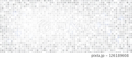 Disco ball seamless pattern. Disco party glitter silver background, sparkle mosaic tile 126189608